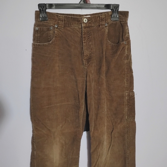 Old Navy Pants - Old Navy Brown Cargo Corduroy Pants Straight Leg